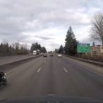 Motorcyclist Plows Into A Car, Motorcyclist Ends Up Sitting On The Cars Trunk